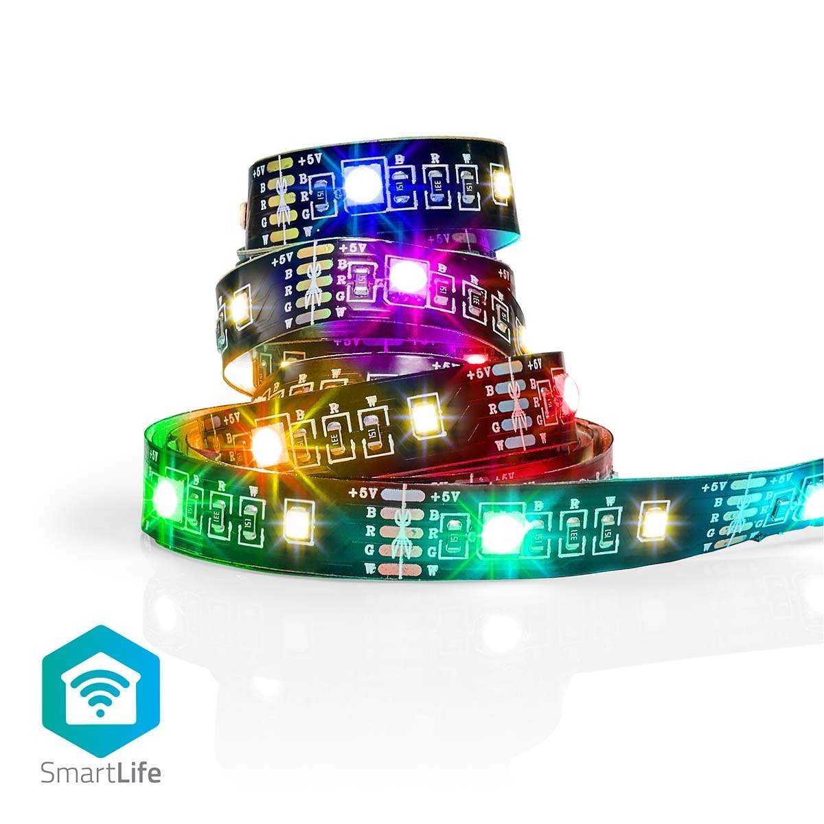 SmartLife LED-Remsa Bluetooth® RGB / Varm Vit SMD 2.00 m IP20 2700 K 380 lm Android™ / IOS | Elektronik - Biltillbehör - Billaddare | Pryloteket