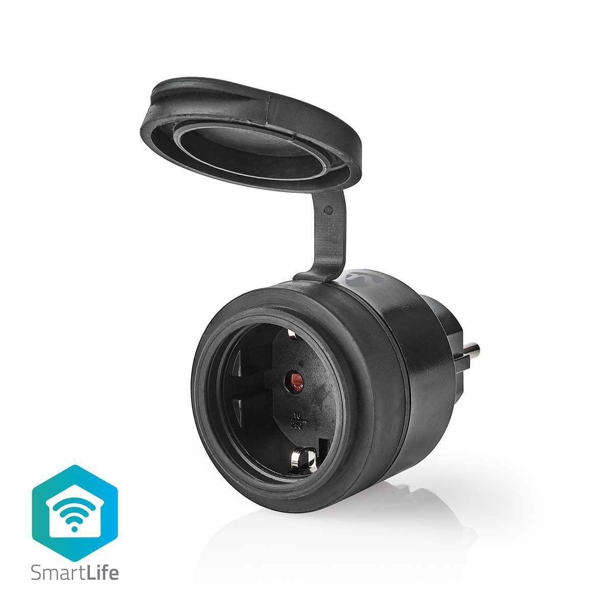SmartLife Smart Plug | Wi-Fi | IP44 | 3680 W | EU stik / Type F (CEE 7/7) | -5 - 40 °C | Android™ / IOS | Sort