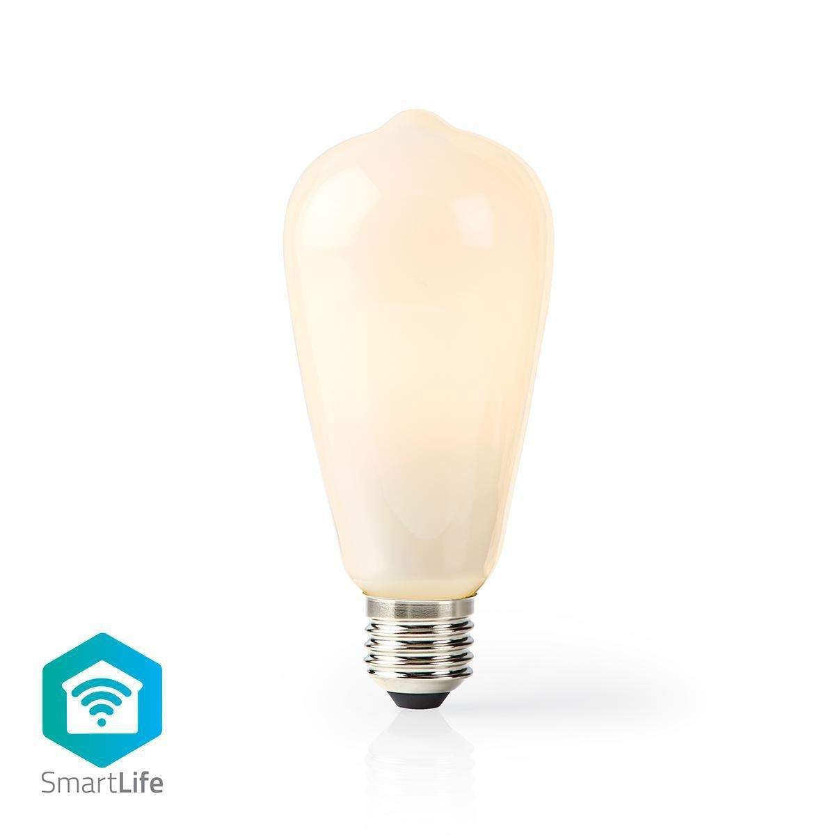 SmartLife LED Glødepære | Wi-Fi | E27 | 500 lm | 5 W | Varm Hvid | 2700 K | Glas | Android™ / IOS | ST64 | 1 stk. billede