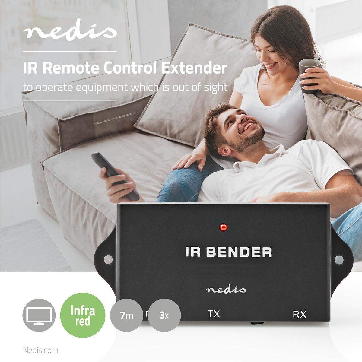 Alternativ bild 1 för Nedis IREX050BK - IR signal extender kit for remote control