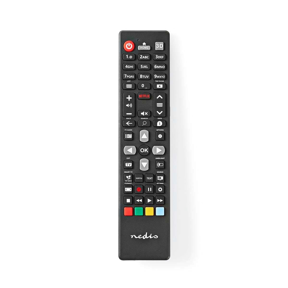 Erstatnings Fjernbetjening | Egnet til: Philips | Fast | 1 Enhed | Ambilight-knap / Netflix-knap / Rakuten TV Button | Infrarød