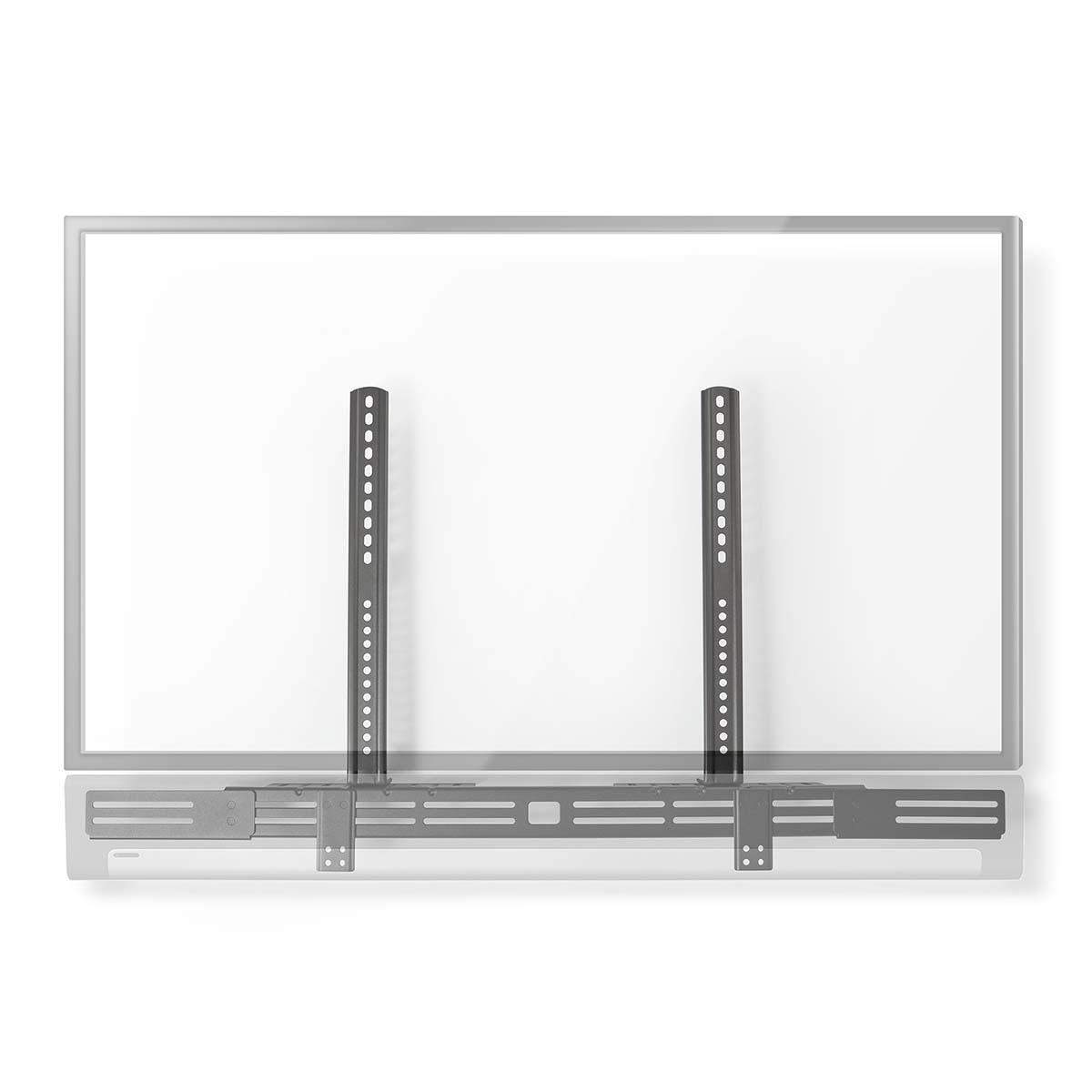 Soundbar Beslag | Kompatibel med: Universal | Fastmonteret på TV'et | 10 kg | Dybdejustering | Stål | Sort