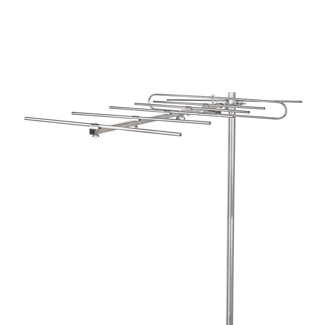 Utomhusantenn | VHF | Mottagningsområde: ≥50 km | Förstärkning: 13 dB | 75 Ohm | Antenn längd: 1348 mm | Aluminium