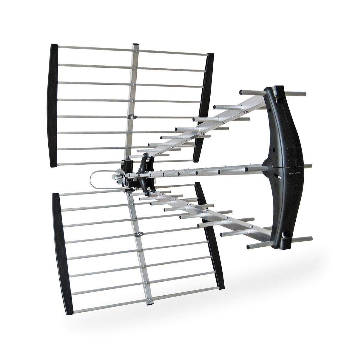 Udendørs antenne | UHF | Modtagelsesområde: ≥50 km | LTE700 | Forstærkning: 18 dB | 75 Ohm | Antennelængde: 1060 mm | Aluminium