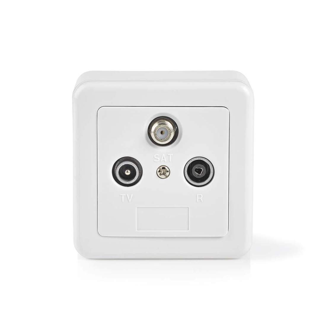 Antenn slut box 1x F-Kontakt Hona / 1x IEC Connector Hane / 1x IEC Kontakt Hone 75 Ohm Returväg Silver / Vit | Hem & Hobby | Pryloteket