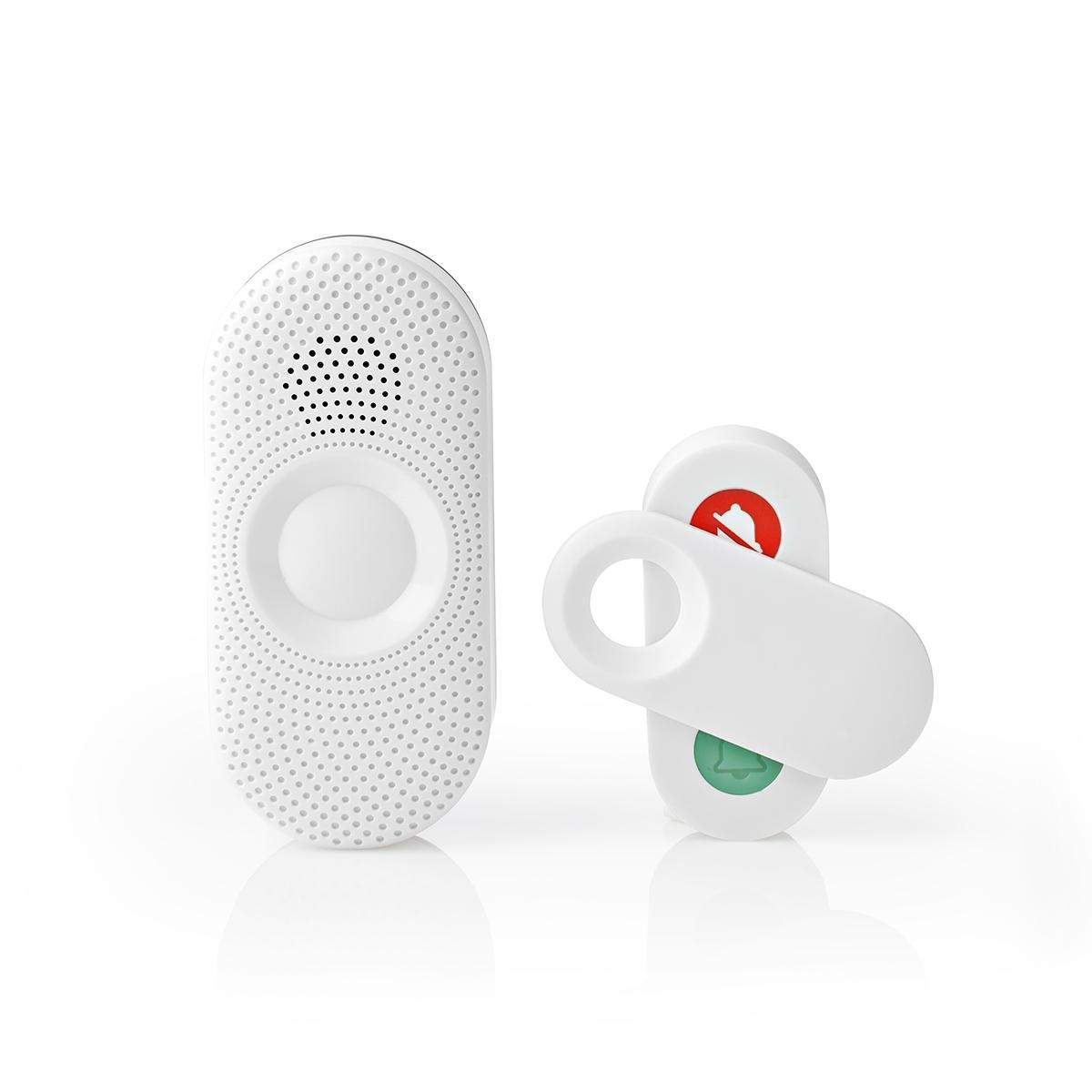 Trådløst Dørklokke Sæt | Strømforsyning | 220 - 240 V AC 50 Hz | 1x CR2032 | Volume: 80 dB | Signalområde: 300 m | IP44 | Justér