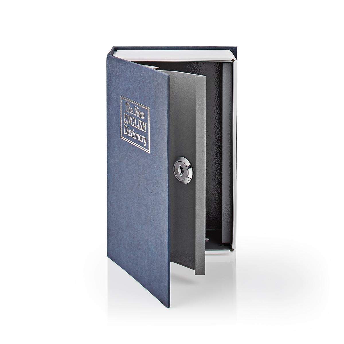 Bog Boks | Book Sikker | Nøgle lås | Indendørs | Lille | Indvendig Volume: 0.86 l | 2 nøgler medfølger | Blå / Sølv