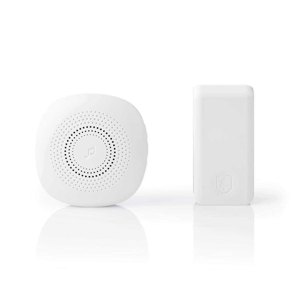 Trådløst Dørklokke Sæt | Strømforsyning | 220 - 240 V AC 50 Hz | 1x CR2032 | Volume: 80 dB | Signalområde: 100 m | Justérbar vol