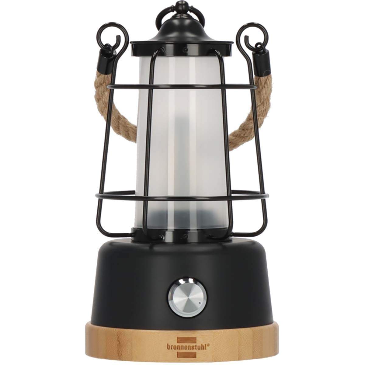 Genopladelig campinglampe CAL 1 med hamp reb og bambus base (370 lm, IP44, brændetid op til 75 timer, dæmpbar, justerbar lysfarv billede