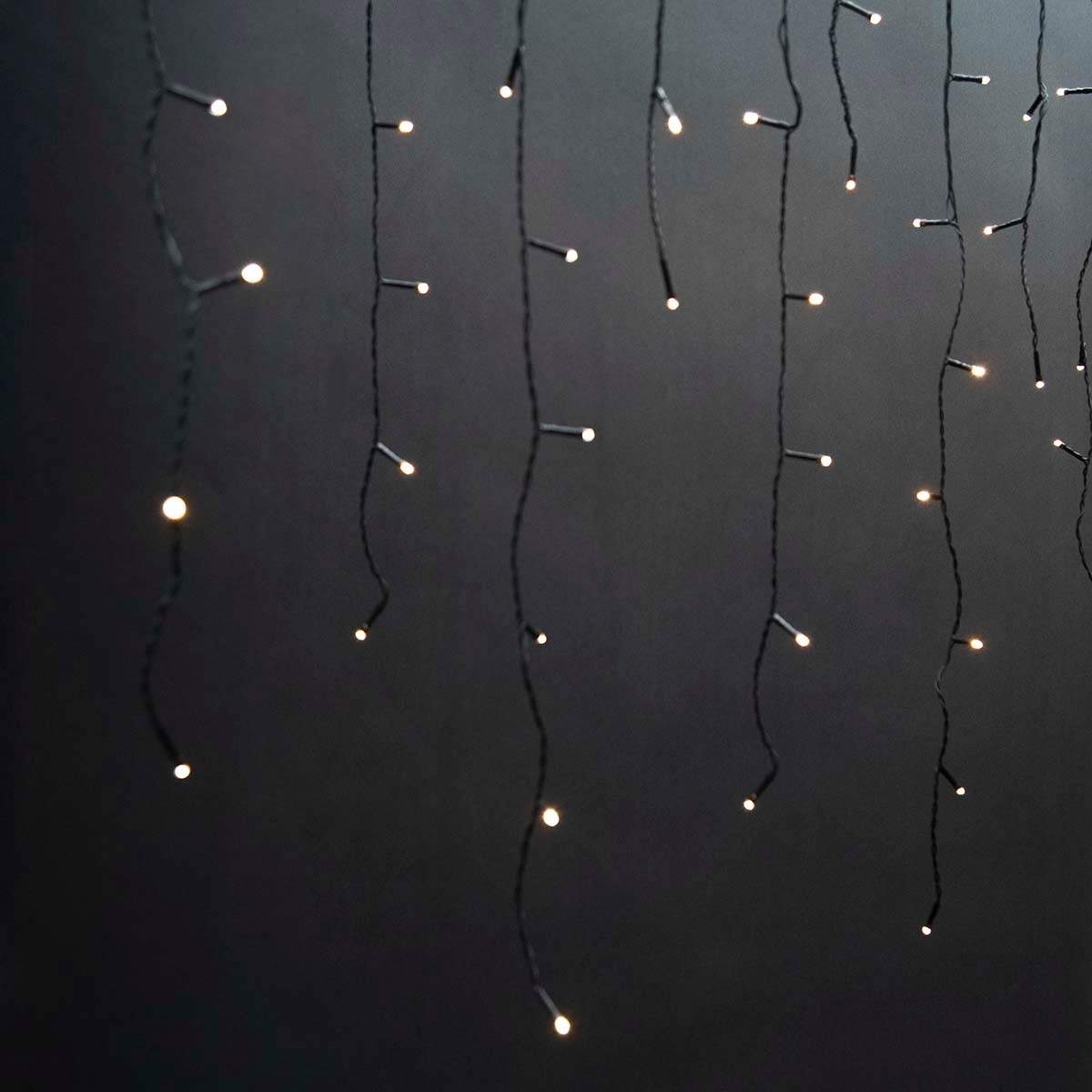 Dekorative Istagelys | 360 LED's | Varm Hvid | 9.00 m | Lyseffekter: 7 | Strømforsyning billede