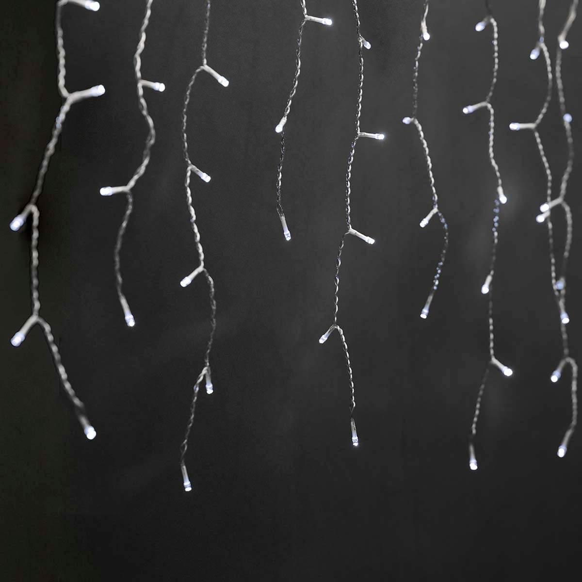 Dekorative Istagelys | 360 LED's | Cool Hvid | 9.00 m | Lyseffekter: 7 | Strømforsyning billede