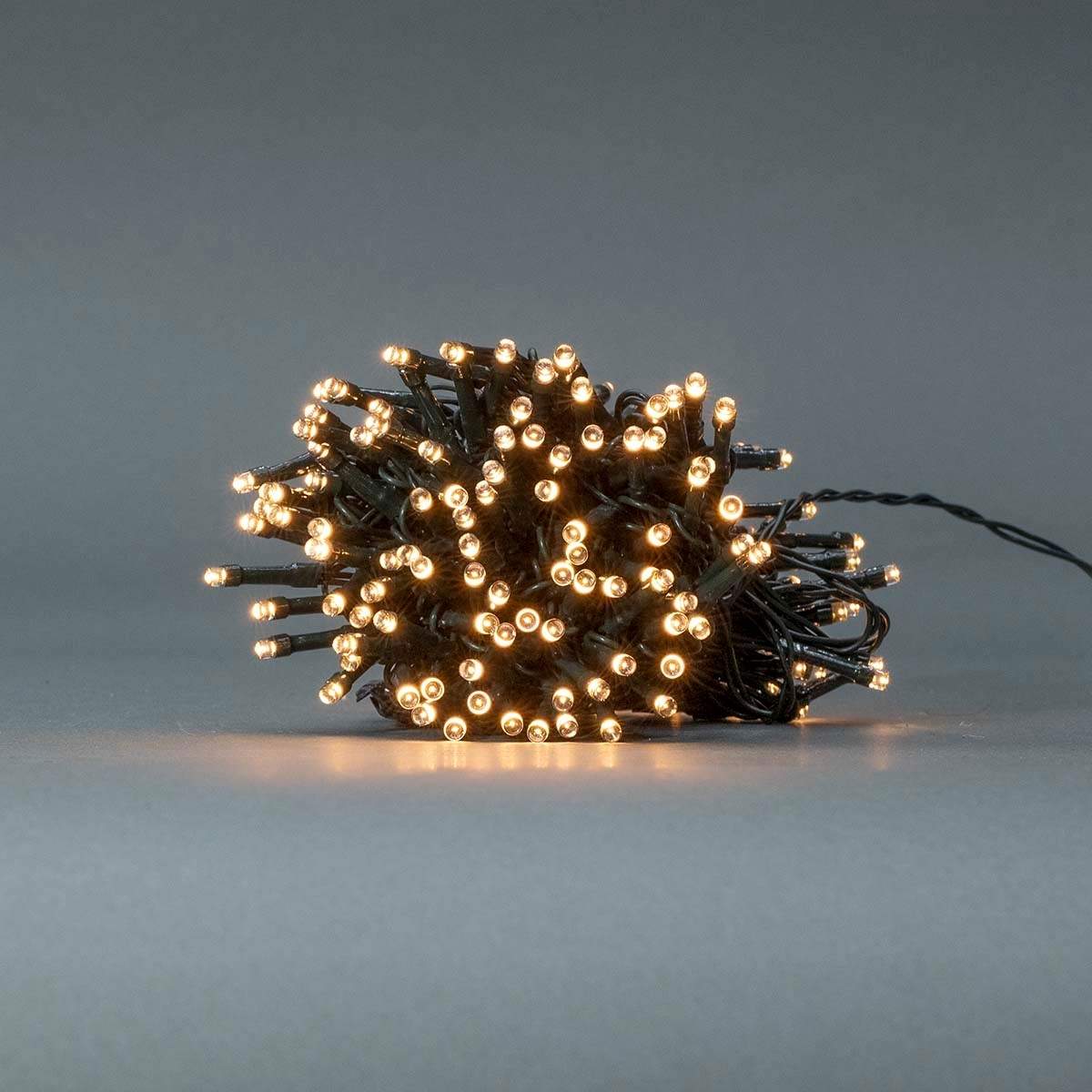 Julebelysning | Snor | 192 LED's | Varm Hvid | 14.40 m | Lyseffekter: 7 | Indendørs eller udendørs | Batteri billede