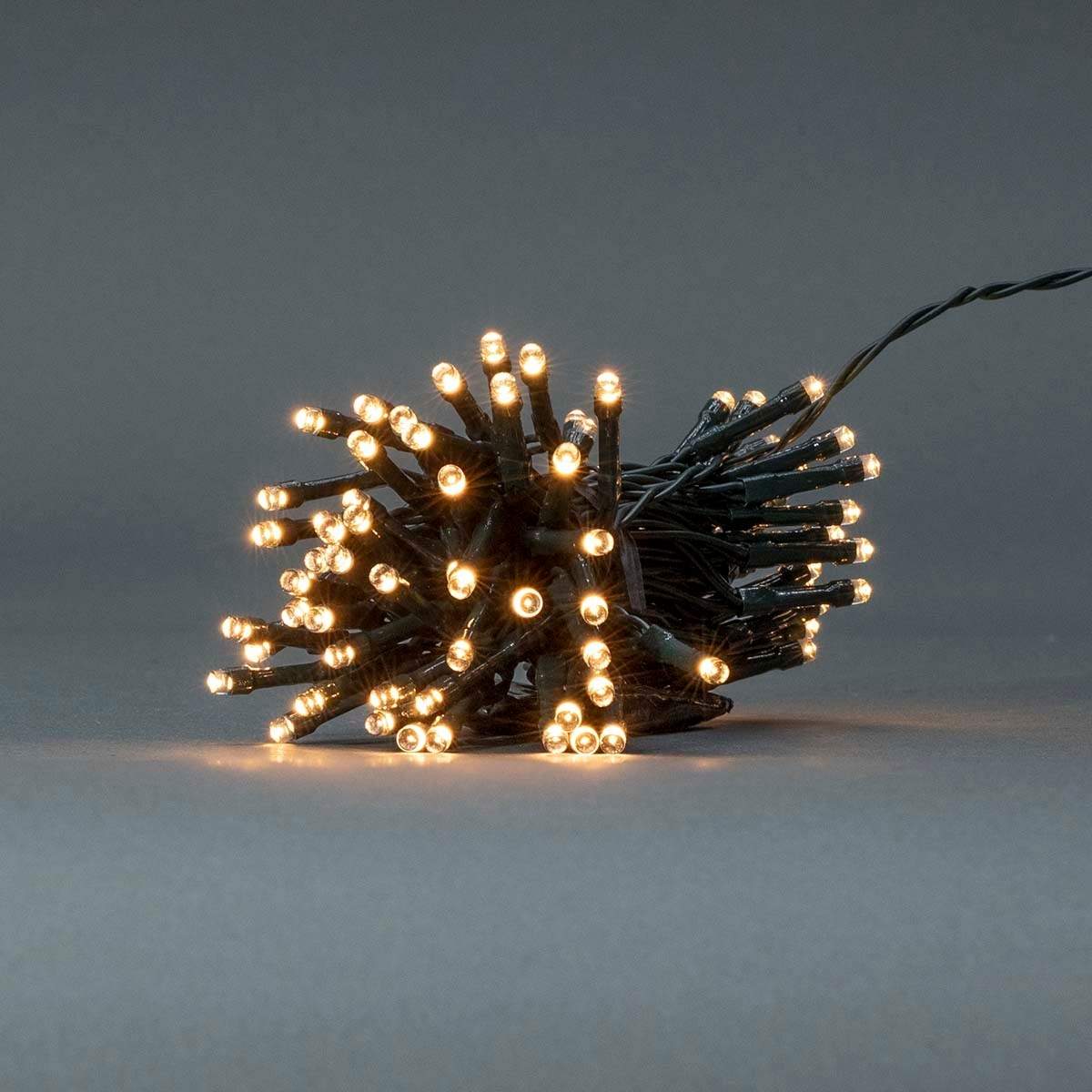 Julebelysning | Snor | 96 LED's | Varm Hvid | 7.20 m | Lyseffekter: 7 | Indendørs eller udendørs | Batteri billede