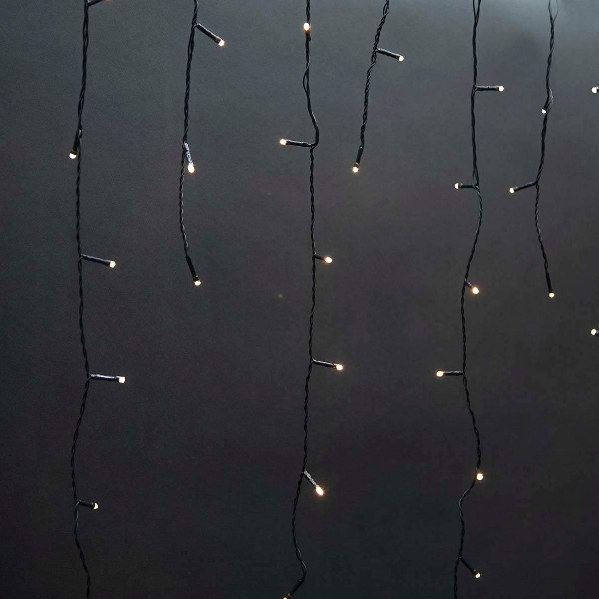 Dekorative Istagelys | 180 LED's | Varm Hvid | 5.90 m | Lyseffekter: 7 | Strømforsyning billede