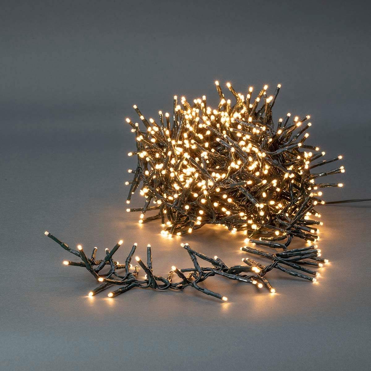 Julebelysning | Klynge | 768 LED's | Varm Hvid | 5.60 m | Lyseffekter: 7 | Indendørs eller udendørs | Strømforsyning billede