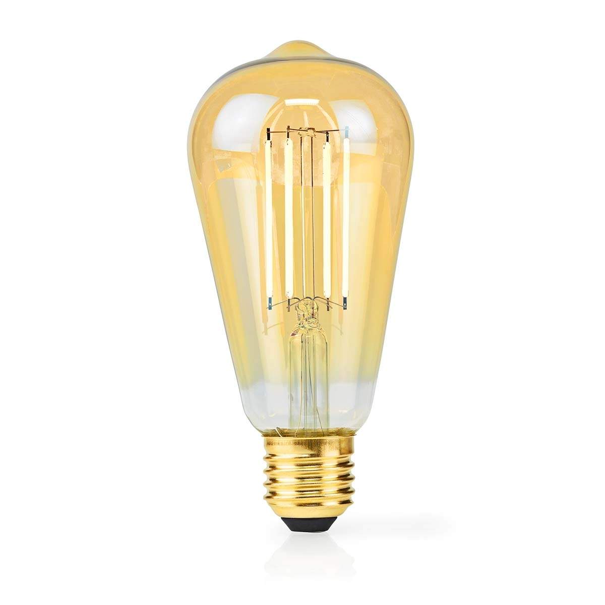 Nedis LED glødepære E27 | ST64 | 4.9 W | 470 lm | 2100 K | Dæmpbar | Ekstra varm hvid | Retro stil | 1 stk.