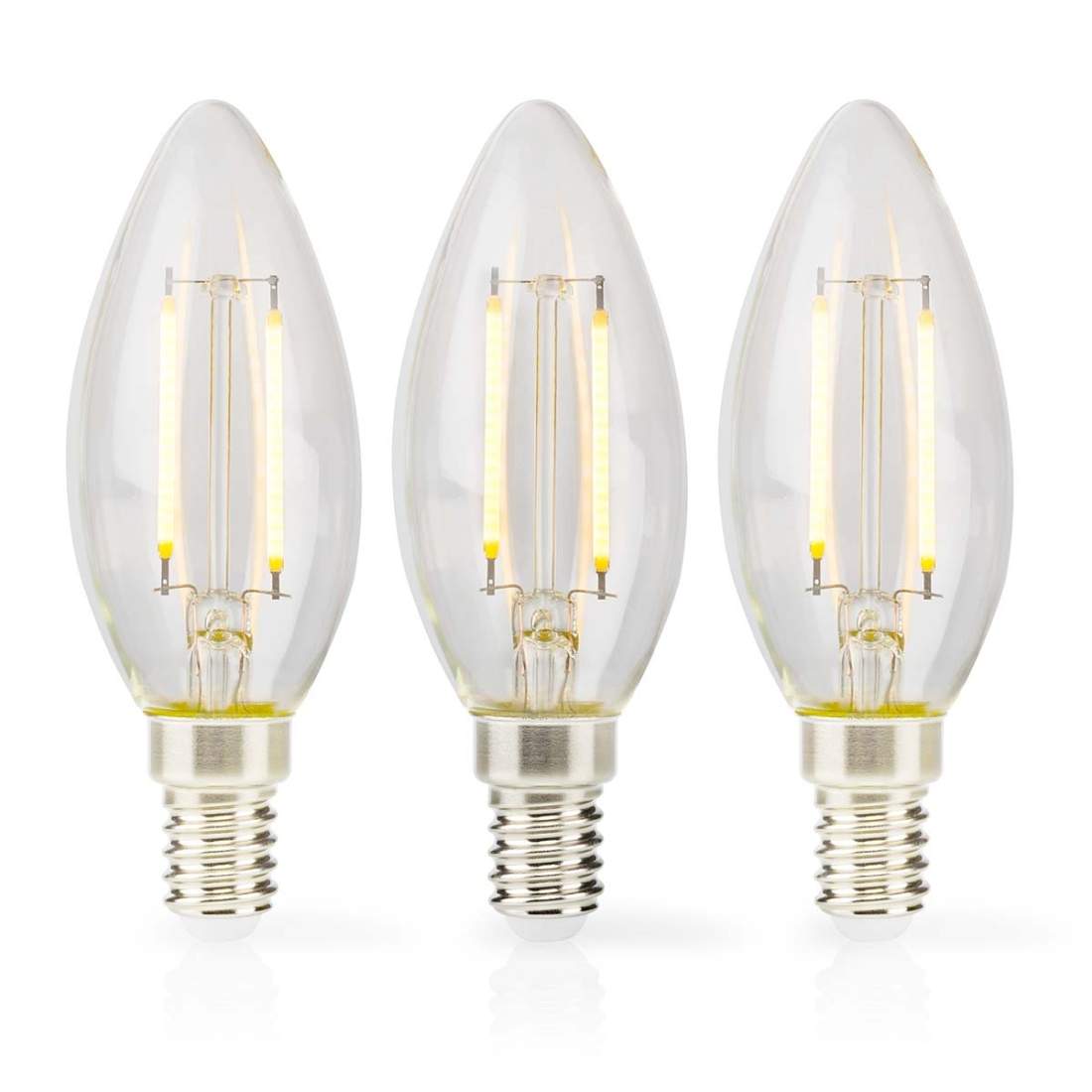 LED-lampa Lampa E14 Ljus 2 W 250 lm 2700 K Varm Vit Retrostil 3 st. Tydlig | Hem & Hobby | Pryloteket