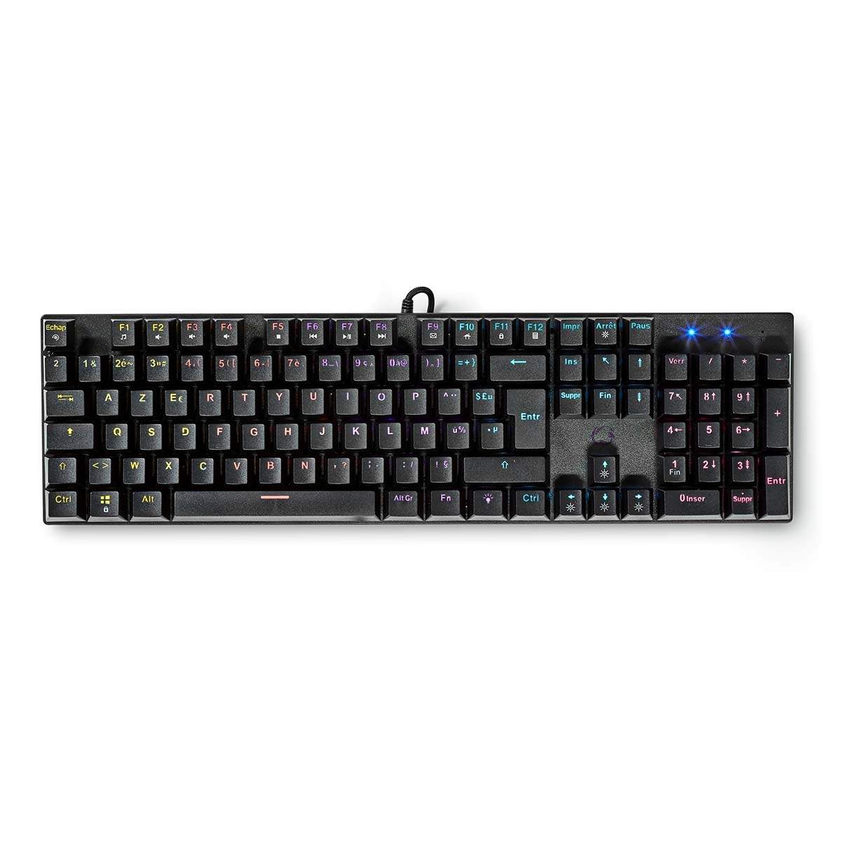 Wired Gaming Keyboard | USB Type-A | Mekaniske Taster | LED | AZERTY | FR layout | USB Drevet | Strømkabellængde: 1.50 m | Gamin