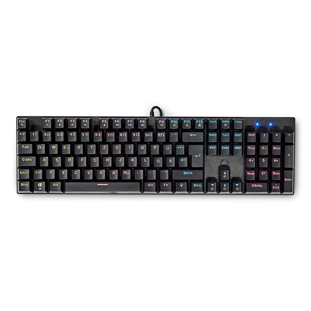 Wired Gaming Keyboard | USB Type-A | Mekaniske Taster | LED | Tysk | DE layout | USB Drevet | Strømkabellængde: 1.50 m | Gaming
