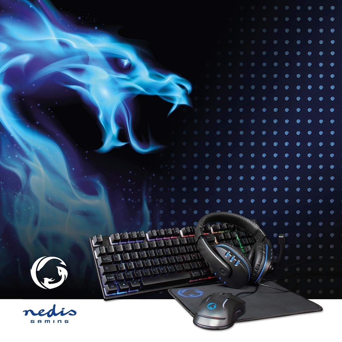 Alternativ bild 1 för Nedis Gaming Combo Kit keyboard