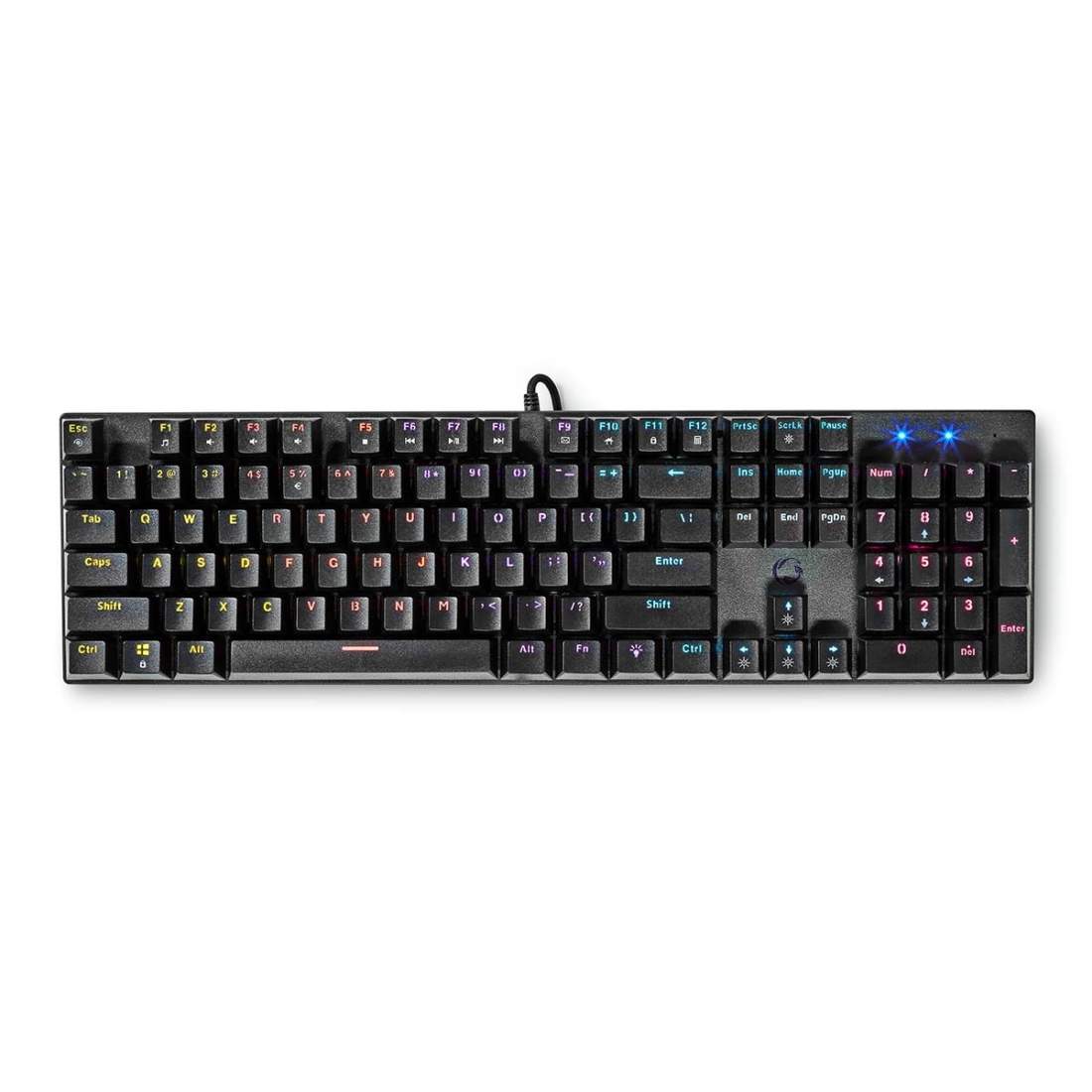 Trådat Gaming Tagentbord | USB Type-A | Mekaniska Nycklar | LED | QWERTY | US Layout | USB ström | Strömkabel längd: 1.50 m | Sp