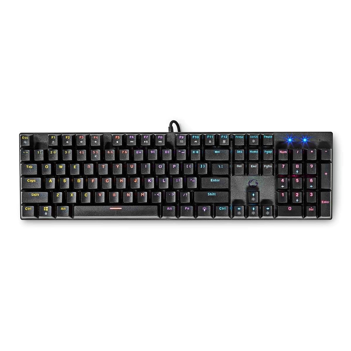 Wired Gaming Keyboard | USB Type-A | Mekaniske Taster | LED | QWERTY | US layout | USB Drevet | Strømkabellængde: 1.50 m | Gamin