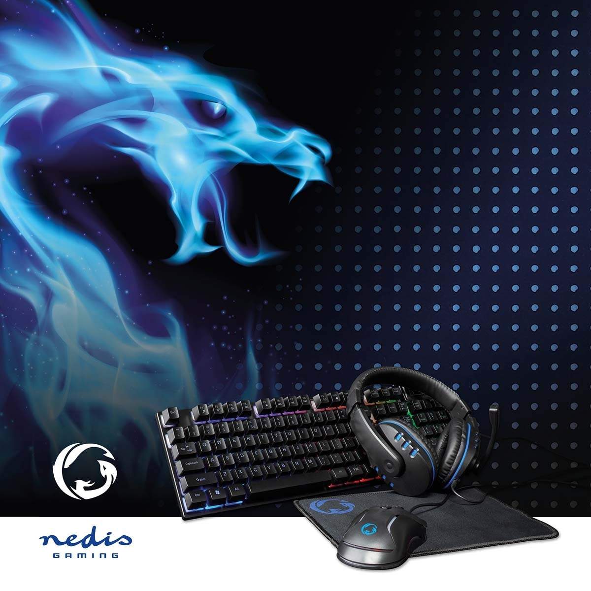 Alternativ bild 1 för Nedis Gaming Combo Kit keyboard