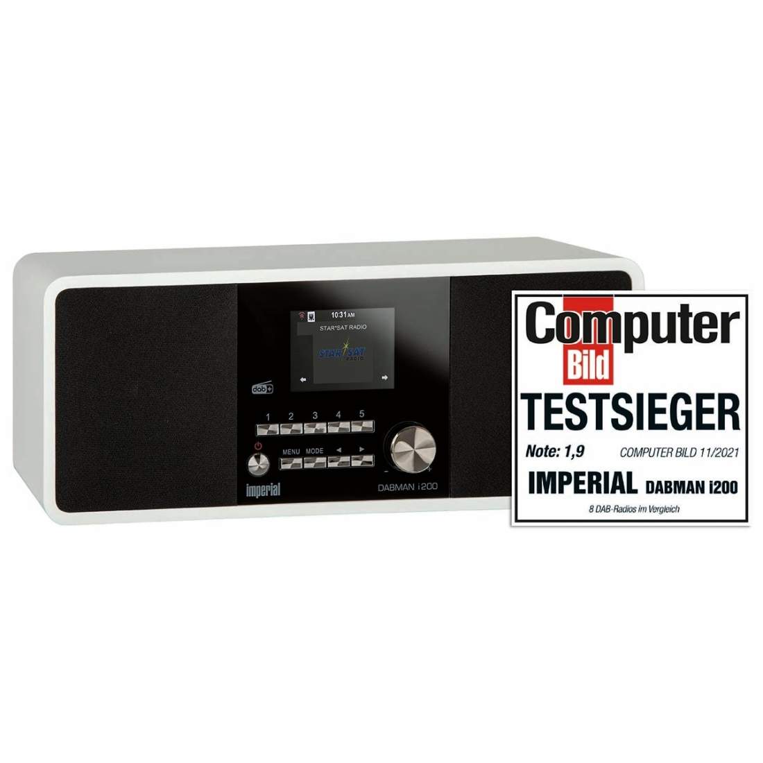 DABMAN i200 Multifunktionell stereoradio DAB+ / FM / Internet Vit | Elektronik - Kablar & Adaptrar - Adaptrar & Signalomvandlare - Ljud | Pryloteket