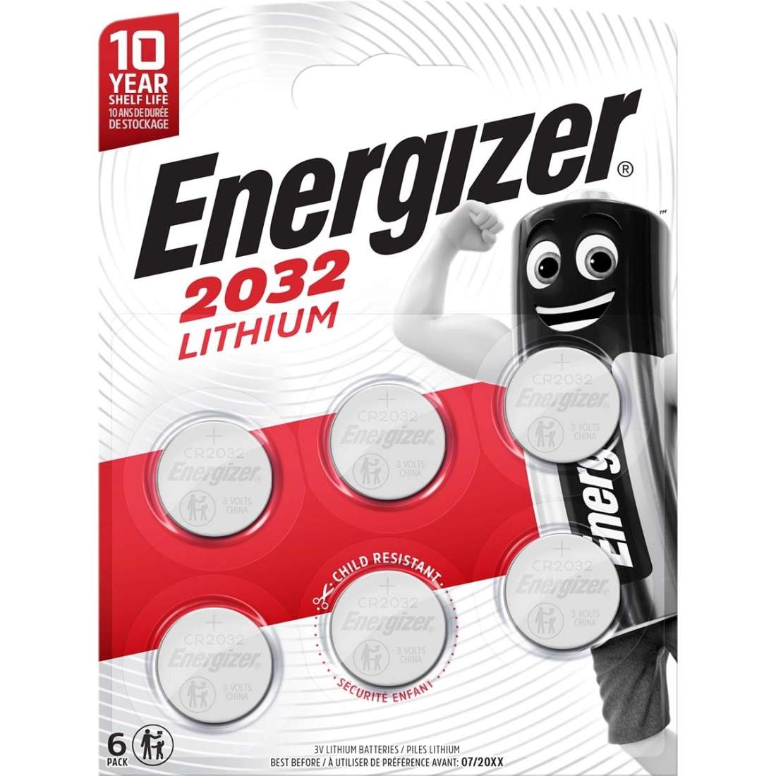Lithium knappcellsbatteri CR2032 3 V DC 235 mAh 6-Blister Silver | Leksaker & Spel - Leksaker | Pryloteket