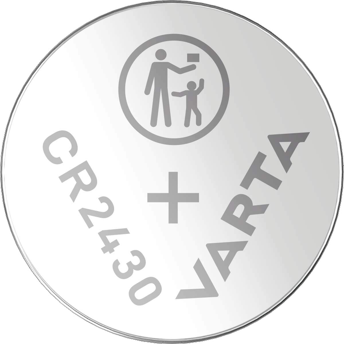 Lithium knapcellebatteri CR2430 | 3 V DC | 290 mAh | 2-Blister | Sølv