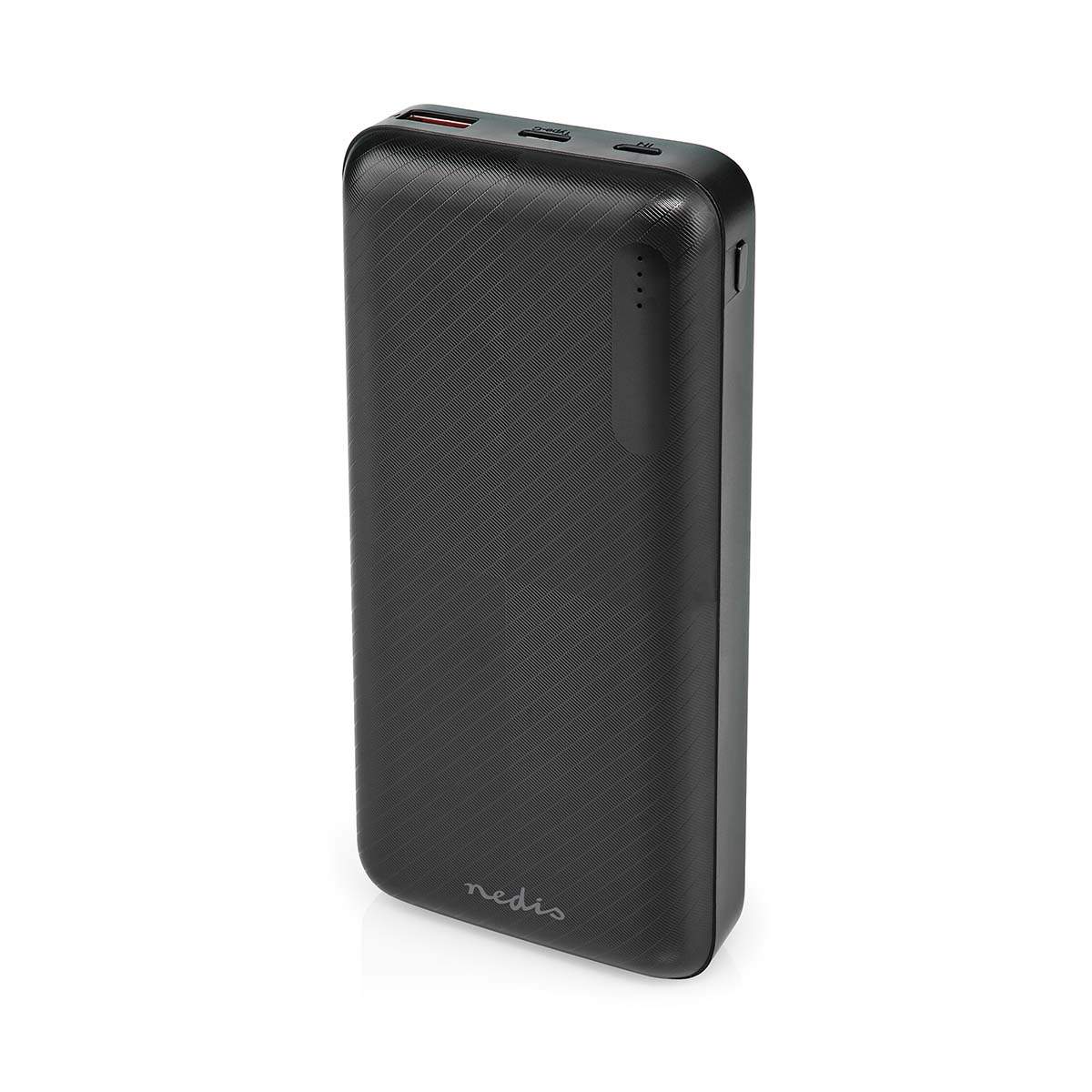 Nedis Powerbank | 20000 mAh | 1.5 / 2.0 / 3.0 A | Antal output: 2 | Output tilslutning: 1x USB-A / 1x USB-C | Input forbindels: 1x Micro USB / 1x USB-C | PD2.0 18W | Lithium-polymer