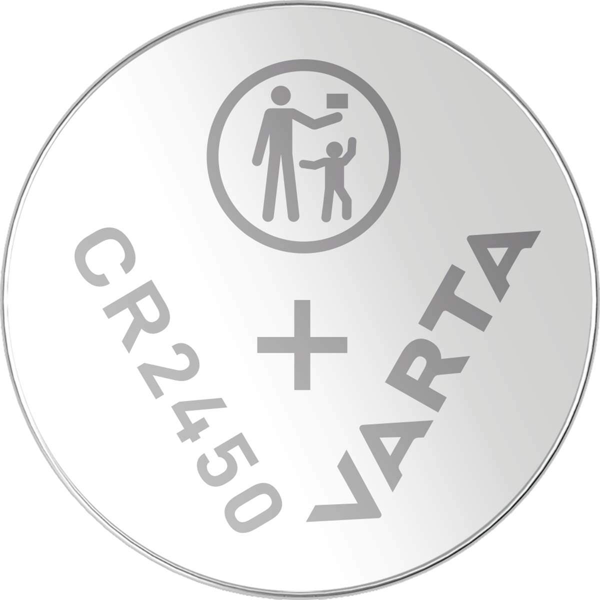 Lithium knapcellebatteri CR2450 | 3 V DC | 570 mAh | 2-Blister | Sølv