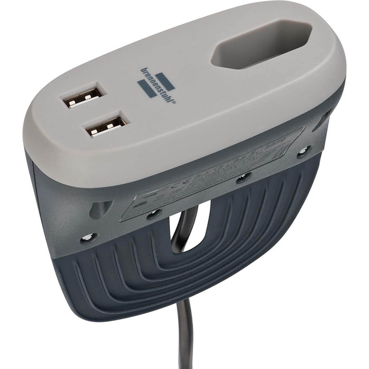 Estilo sofastik med USB-opladningsfunktion (sofastik med 1x Euro-stik og 2x USB-oplader, sengestik med monteringsskinne) EURO