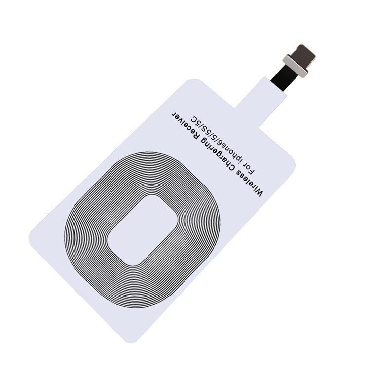 Qi Adapter - Trådløs Modtager for Oplading til iPhone - Hvid