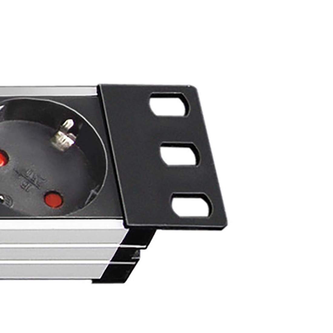 Alternativ bild 1 för brennenstuhl Premium-Alu-Line - Effektband (kan monteras i rack) - utgångskontakter: 9 - 1U - 19 - 2 m sladd - svart, aluminium