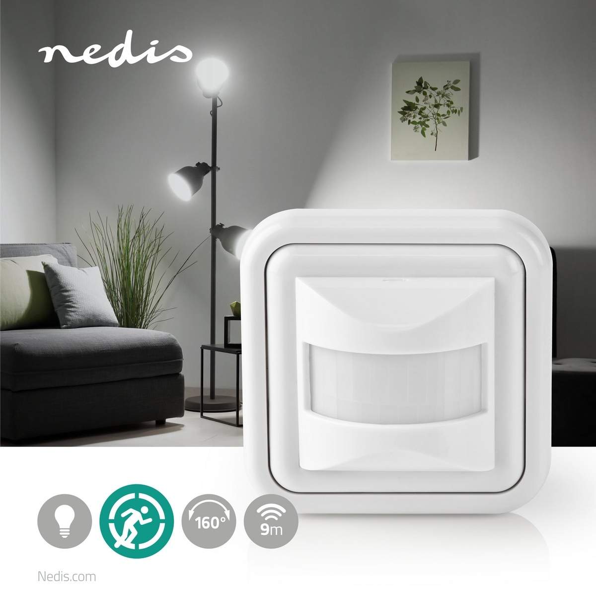 Alternativ bild 1 för Nedis - motion sensor - white
