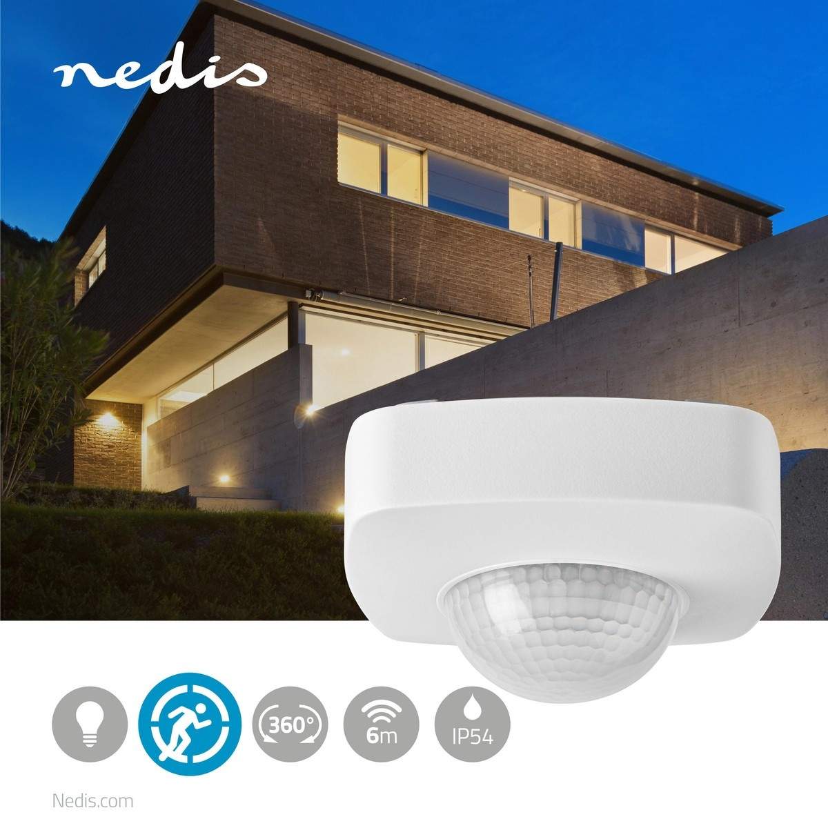 Alternativ bild 1 för Nedis - motion sensor - white