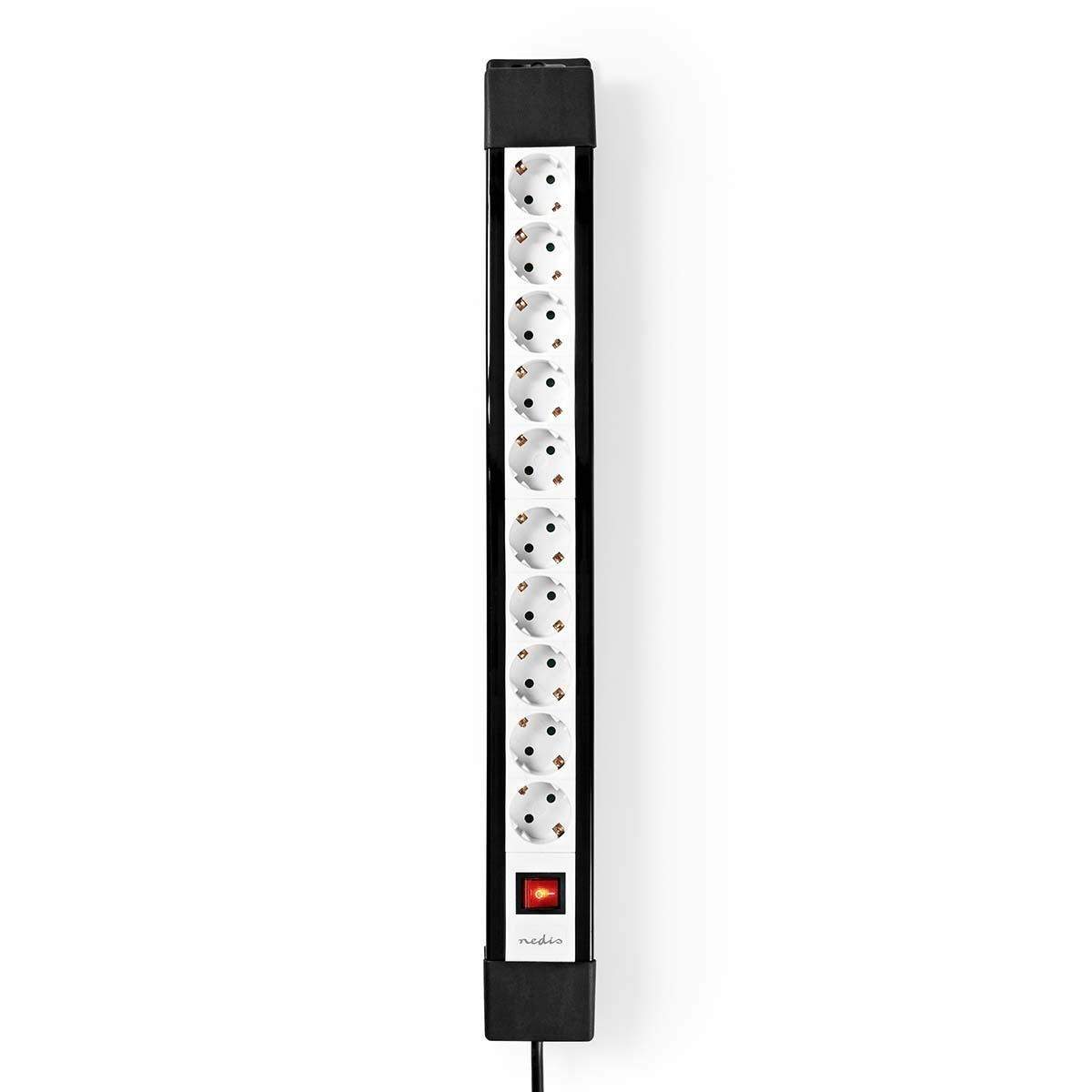 Udvidelse Socket | Stikprop med sidebens jord / Type F (CEE 7/7) | 10-vejs | 3.00 m | 3680 W | 16 A | Slags jordforbindelse: Sid