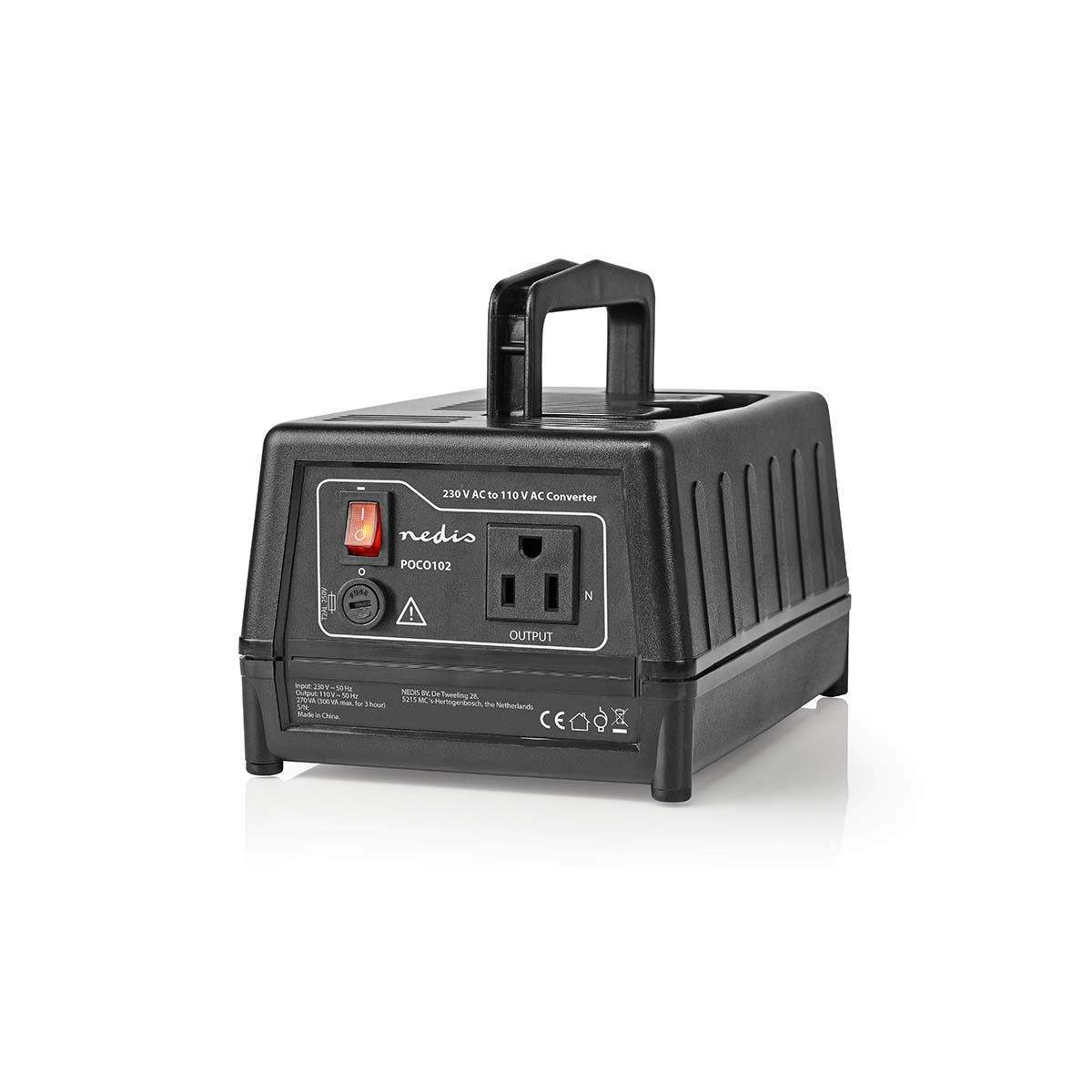 Power Converter | Strømforsyning | 230 V AC 50 Hz | 300 W | EU stik | Sort billede