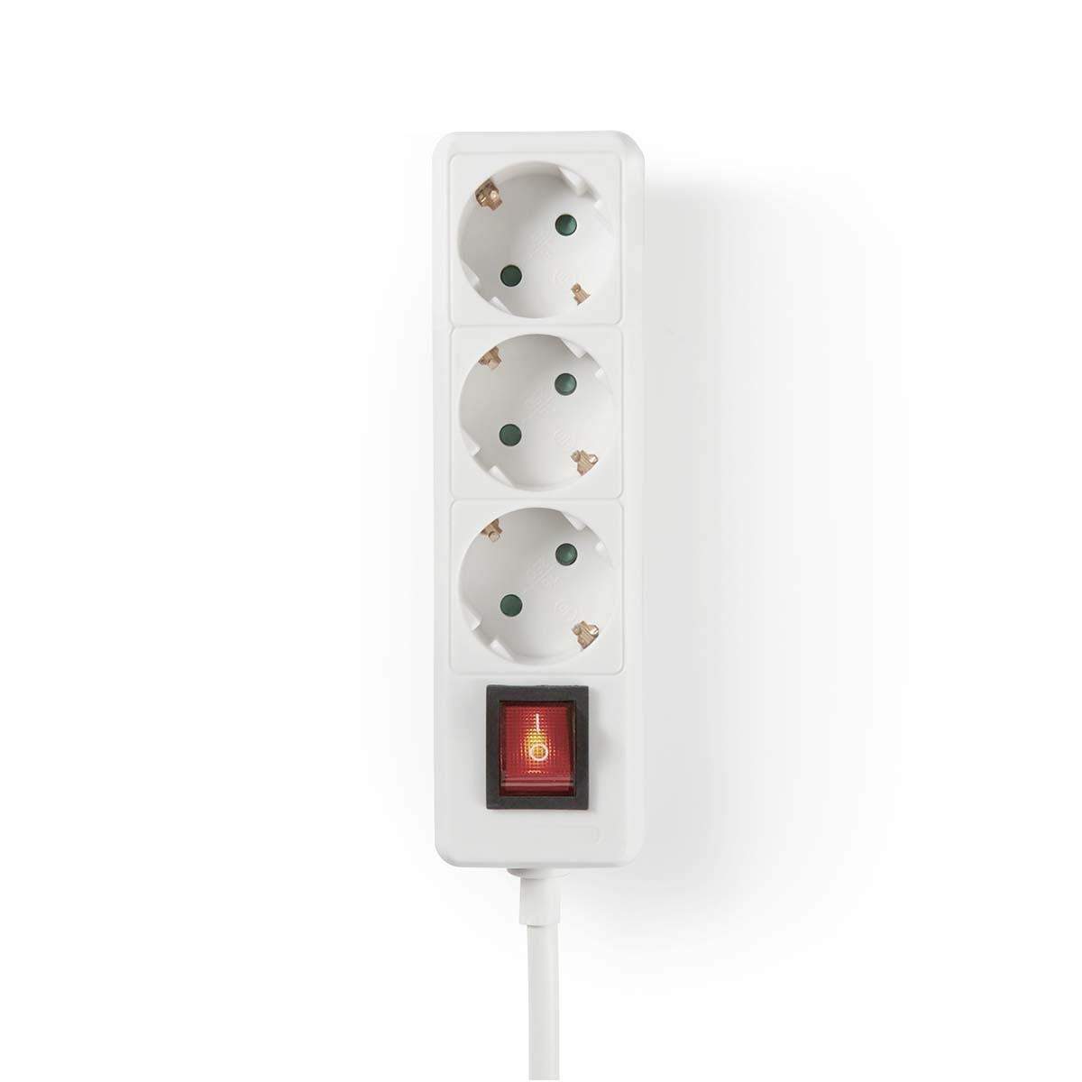 Udvidelse Socket | Stikprop med sidebens jord / Type F (CEE 7/7) | 3-vejs | 1.50 m | 3680 W | 16 A | Slags jordforbindelse: Side billede