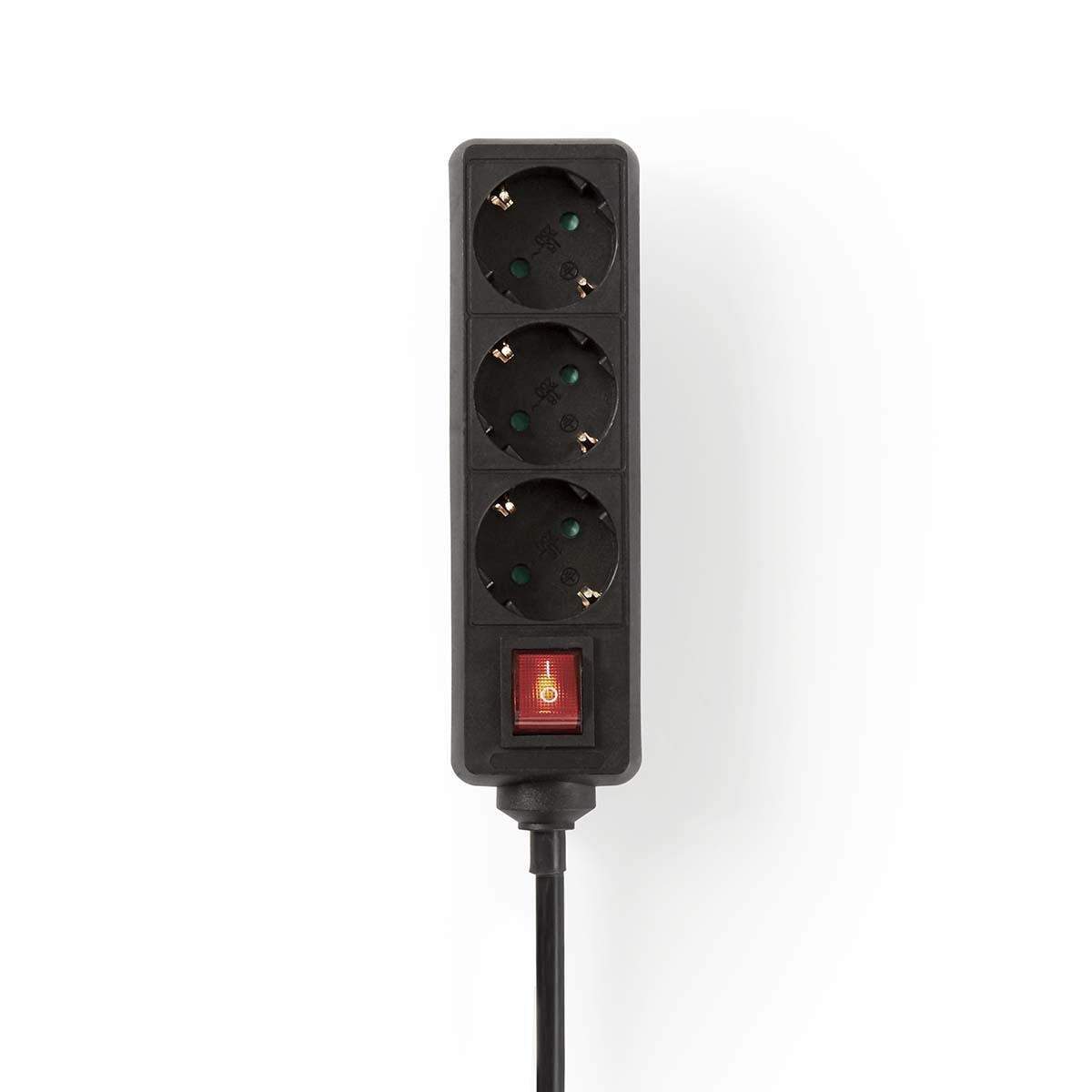 Udvidelse Socket | Stikprop med sidebens jord / Type F (CEE 7/7) | 3-vejs | 1.50 m | 3680 W | 16 A | Slags jordforbindelse: Side
