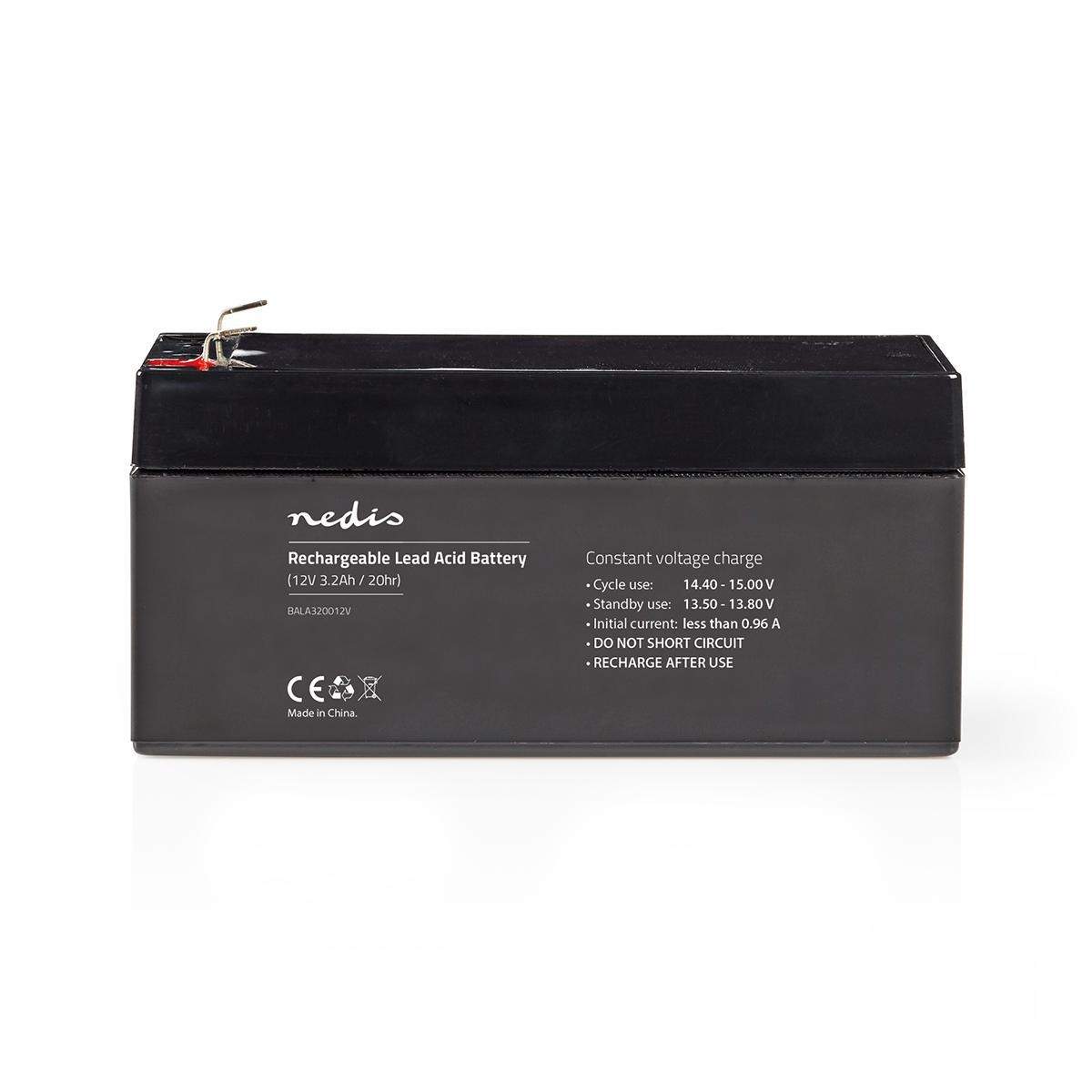 Genopladeligt blybatteri | Bly-syre | Opladningsbar | 12 V | 3200 mAh
