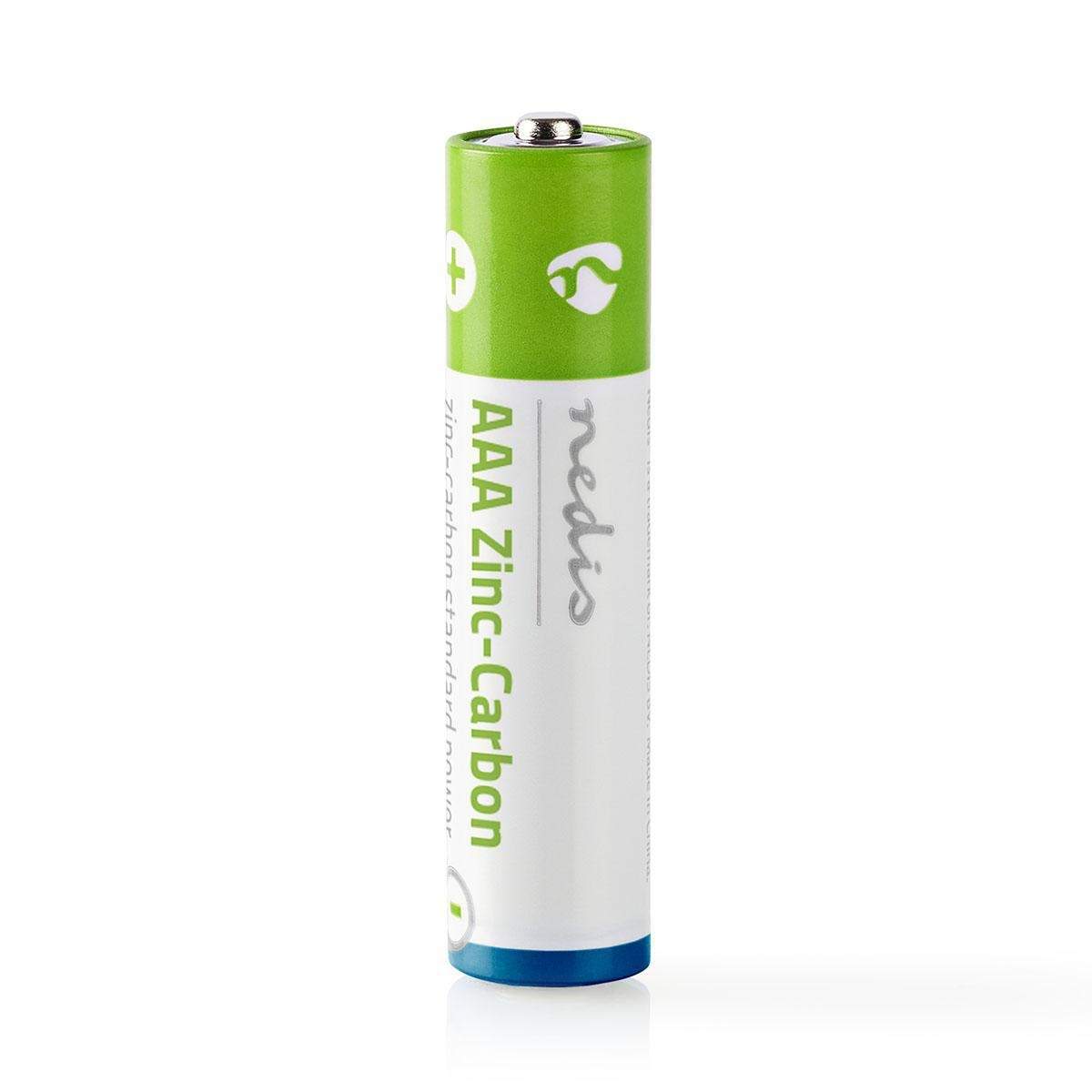Zink-Carbon Batteri AAA | 1.5 V DC | Zink Karbon | 2-krympepakning | R03 | Forskellige enheder | Blå / Grøn / Hvid
