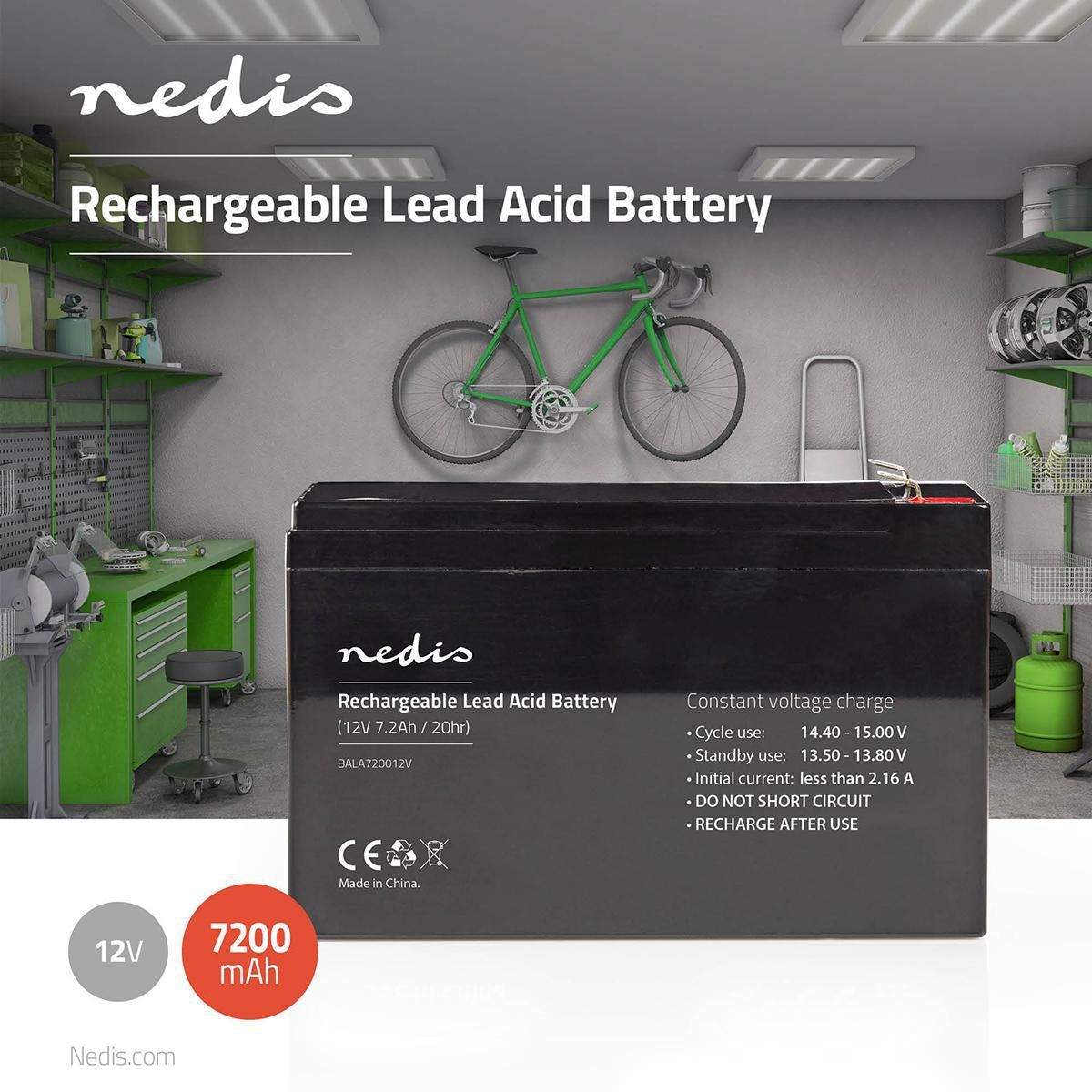 Alternativ bild 1 för Nedis BALA720012V - UPS battery - Lead Acid - 7200 mAh