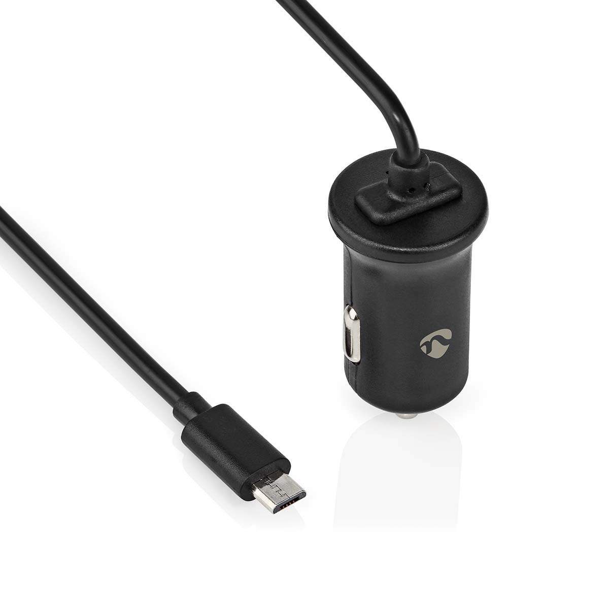 Nedis Biloplader | 12 W | 1x 2.4 A | Antal output: 1 | Micro USB (Fixed) kabel | 1.00 m | Single Voltage Output