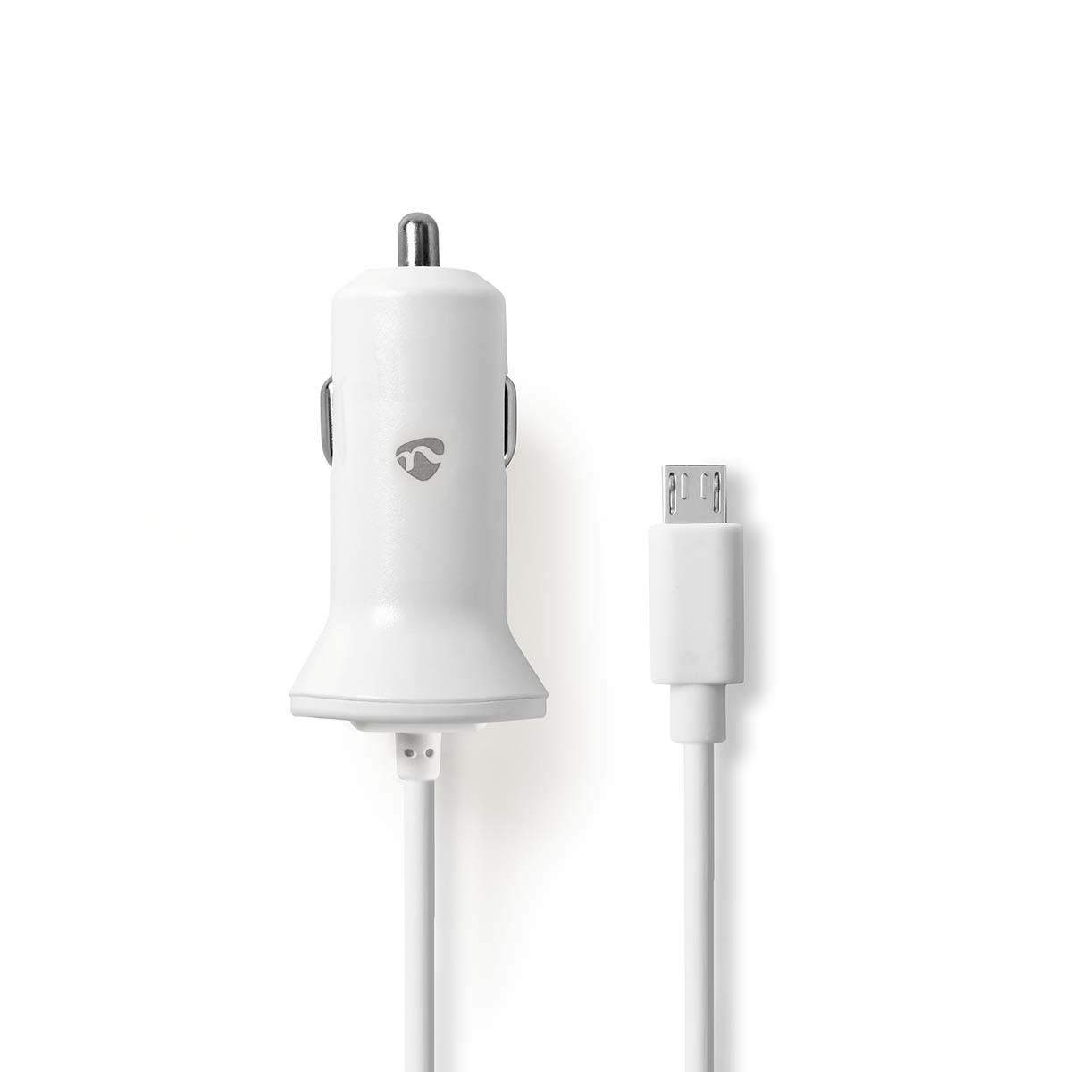 Biloplader | 12 W | 1x 2.4 A | Antal output: 1 | Micro USB (Fixed) kabel | 1.00 m | Single Voltage Output