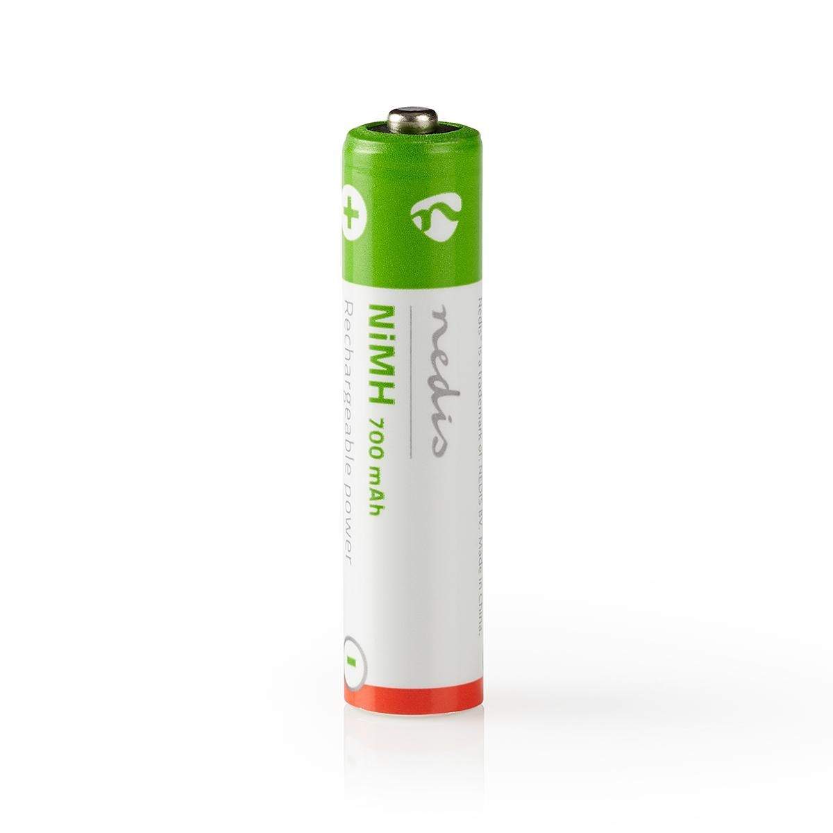 Nedis BANM7HR032B, Genopladeligt batteri, AAA, Nikkel-Metalhydrid (NiMH), 1,2 V, 2 stk, 700 mAh