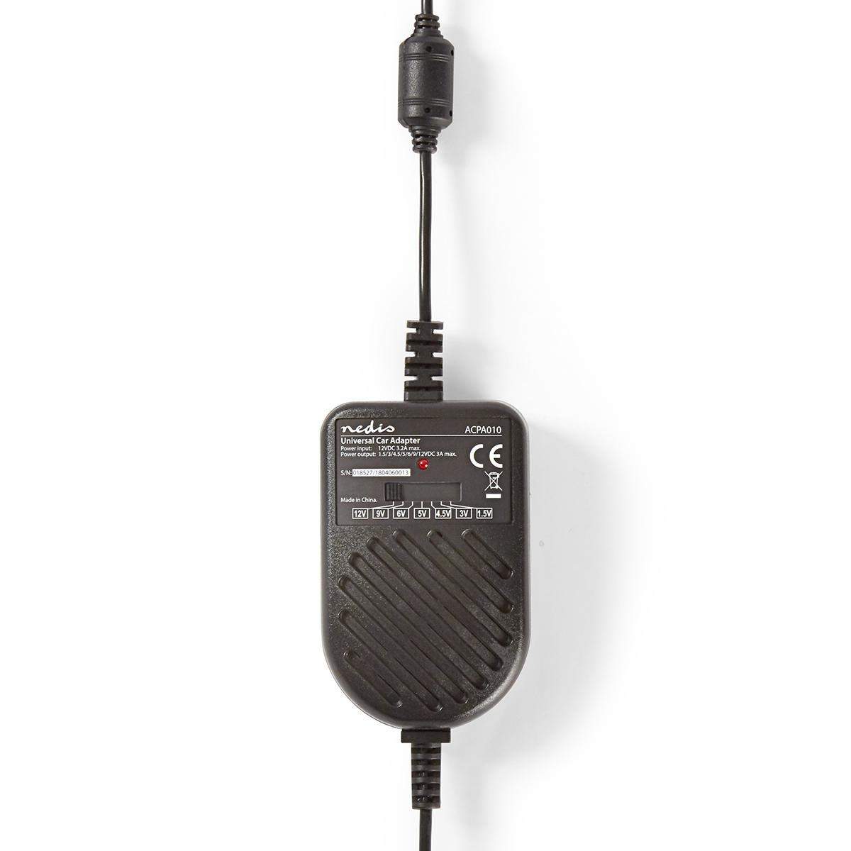 Universal AC Power Adapter | 36 W | 0 - 12 V DC | 1.20 m | 5.0 A | 7 plug(s) | Sort