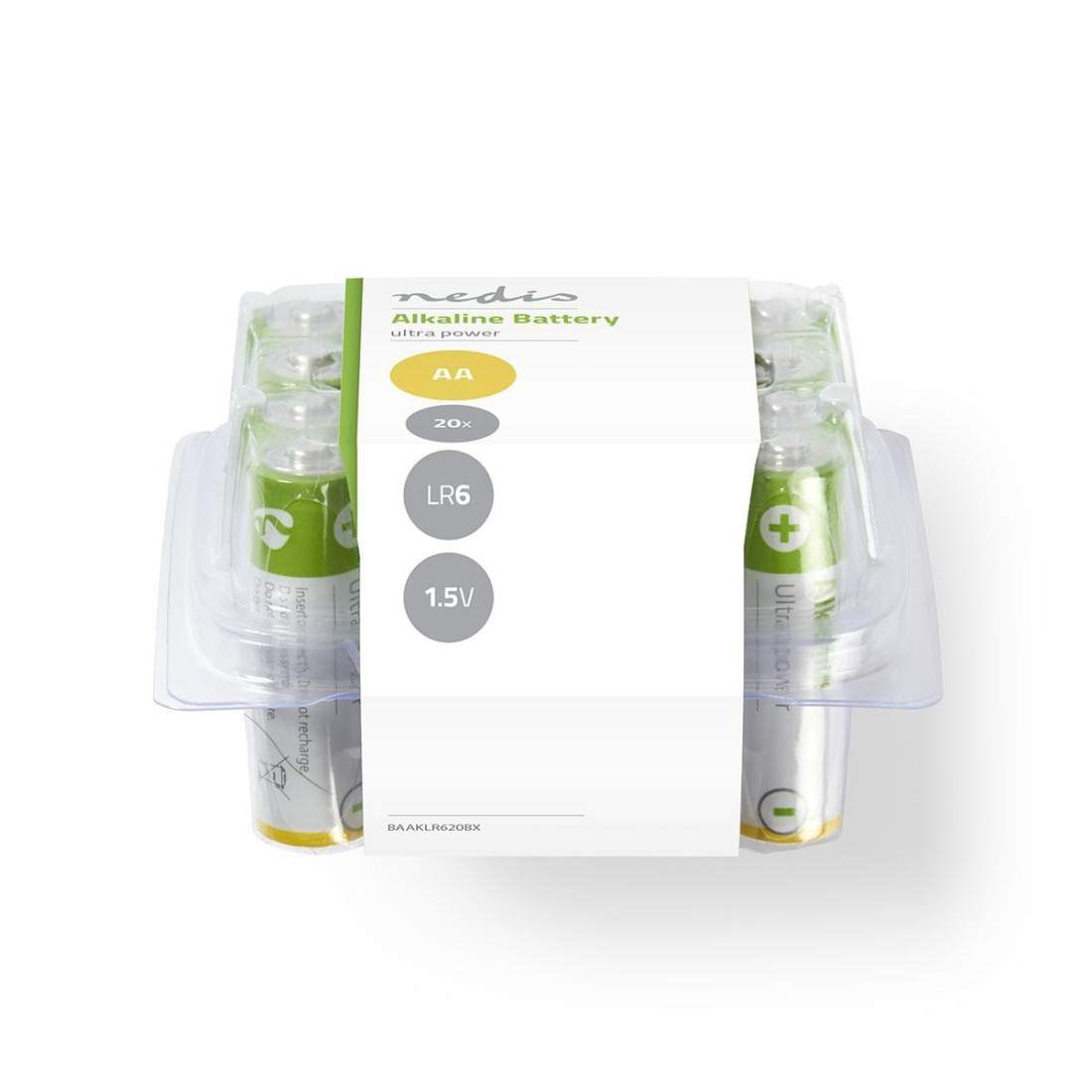 Alkaline Batteri AA 1.5 V DC 20-Pack | Sport & Fritid - Friluftsliv & Camping - Belysning - Ficklampor | Pryloteket