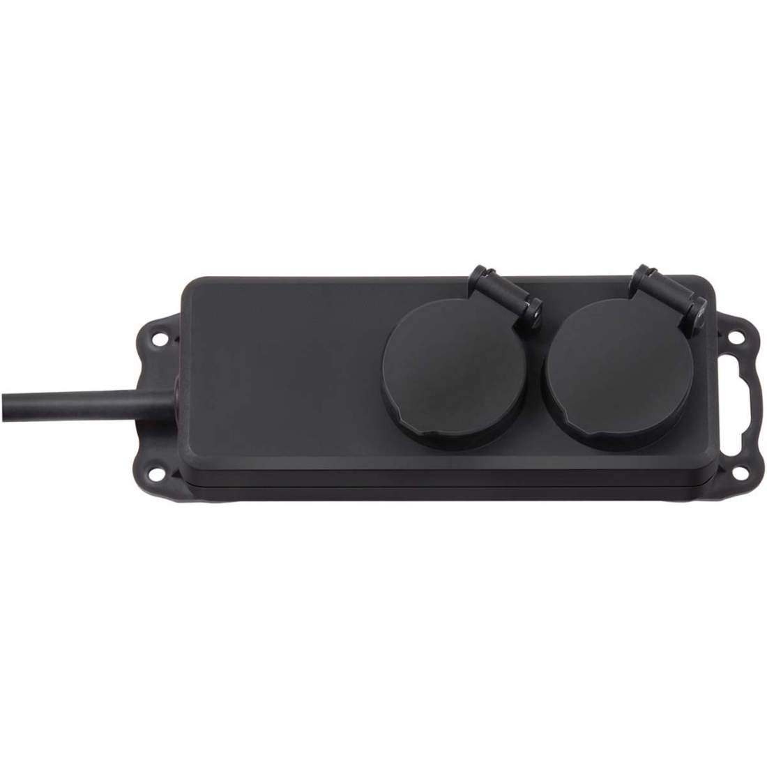 Hylsfördelare IP44 2-faldig (uttagslist för användning på byggarbetsplatser och permanent användning utomhus, 2m kabel) svart TY | Hem & Hobby - Hem & Hushåll - Kök - Köksredskap - Lock | Pryloteket